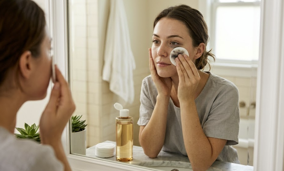 Démaquillage au nettoyant micellaire